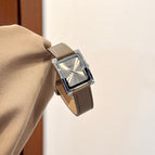 Gray leather silver