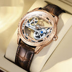 8917 Brown Leather Rose Shell