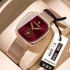 Rose Gold Shell Wine Red