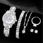 Silver Watch Bracelet Set