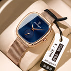 Rose Gold Shell Blue Surface