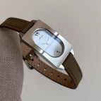 Gray leather silver gray