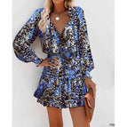 Blue Leopard Print / M