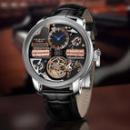 Music Box Silver Black Leather
