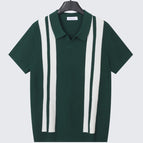 Dark Green And White Stripes / L