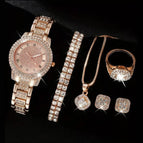 Rose Gold Watch Bracelet Set