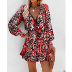 Red Leopard Print / L