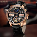 Music Box Rose Black Leather